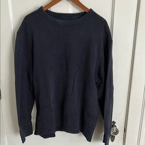 Eddie Bauer Blue Crewneck Sweater Relaxed Fit Textured Knit